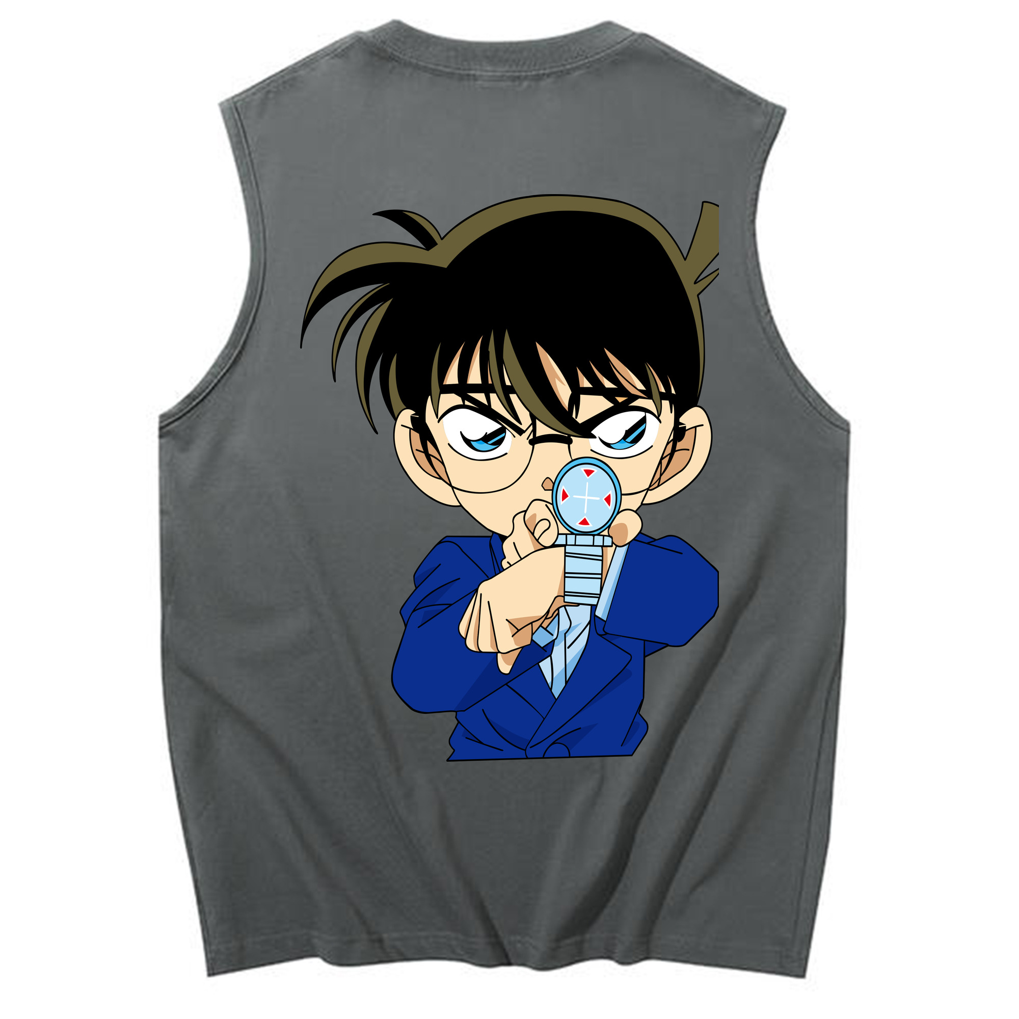 （画像用） 名探偵コナン 江戸川 コナン Detective Conan Conan Edogawa コットン100％タンクトップ（背面プリント）